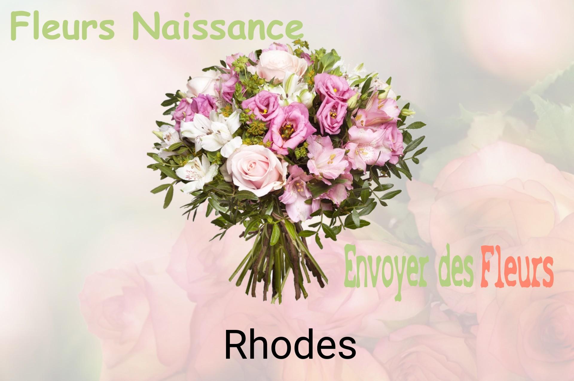 Bouquet de fleurs de naissance livré à Rhodes